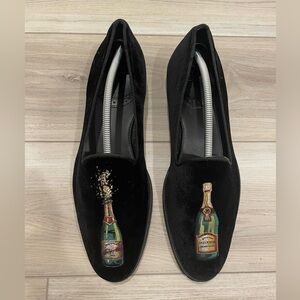 Black Velvet Loafers